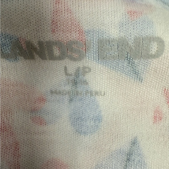 Lands End Tunic Top Short Sleeve Size L 14/16 Soft Jersey Knit Heart Valentines - Picture 5 of 7